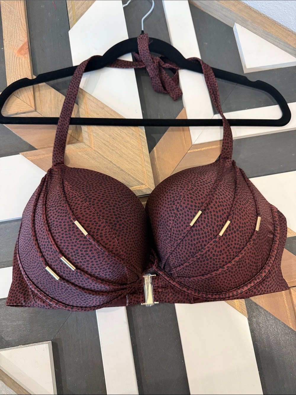 Victoria's Secret VS Archives Banded Push-Up Bikini Top 36DD NWT